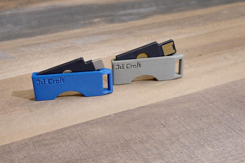 Yubikey Case Keychain Minimalist Yubikey Keychain Case – Slide-out Protective Holder - Etsy