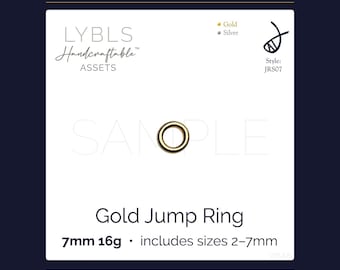 Gold Jump Ring 7mm 16g (PNG) AI Reference Images - Vectors - Handcraftable™ Asset - Jewelry Component Stock Photos - Gold/Silver