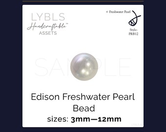 Edison Freshwater Pearl Bead 3-12mm (PNG) AI Reference Images - Vectors - Handcraftable™ Asset - Jewelry Component Stock Photos