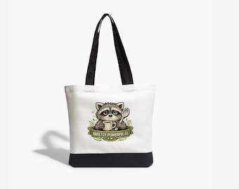 Spoonie Raccoon Tote Bag, Chronic Illness Awareness, Everyday Carryall, Quietly Powerful Co