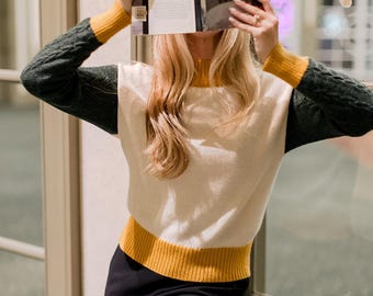 100% Baby Alpaca Braided Turtleneck: Flattering Fitted Cropped Sustainable Luxury Artisan Made High-Neck Knit