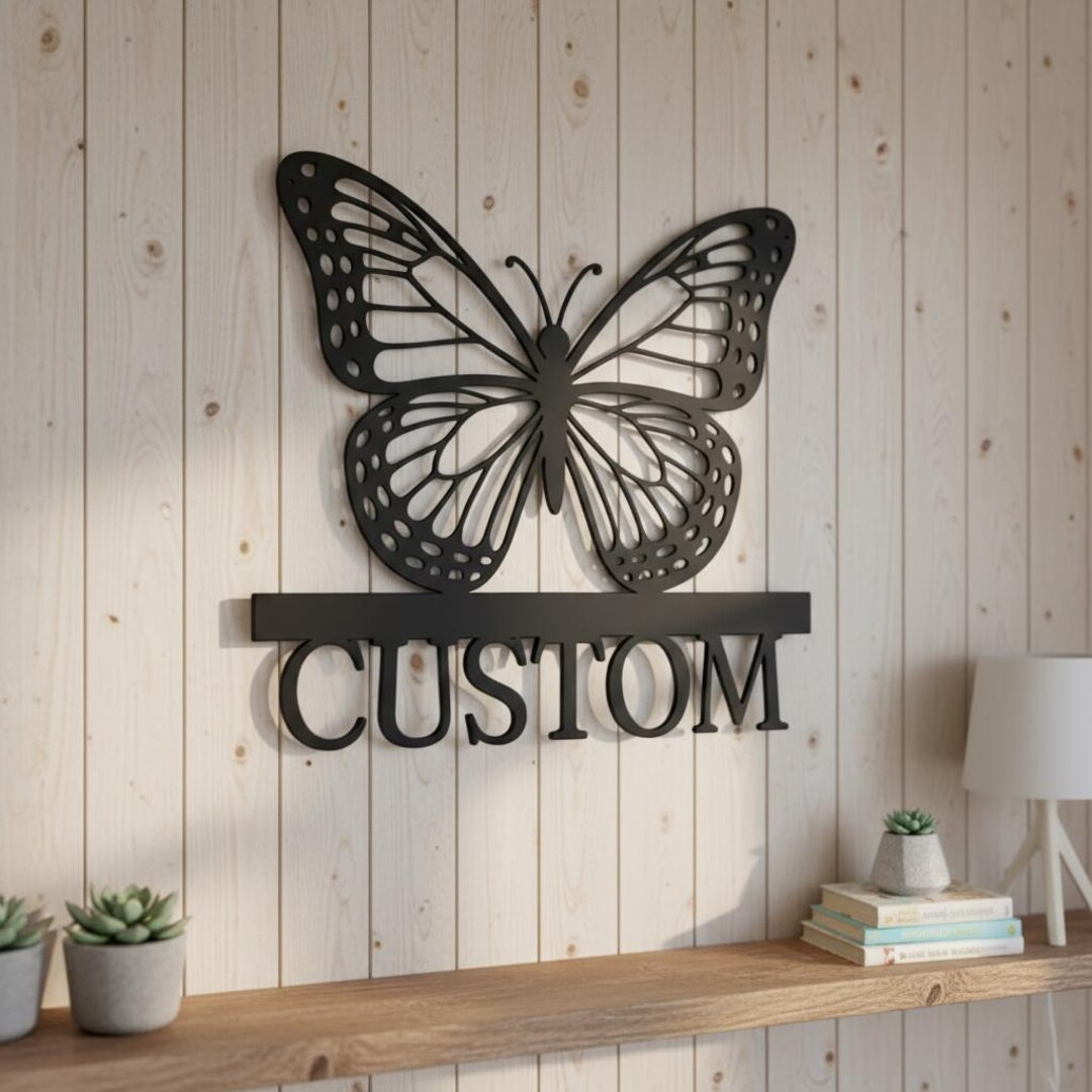 Personalized Butterfly Name Sign, Custom Girl Nursery Wall Art ...