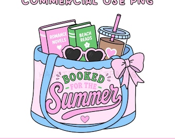booked for summer PNG || trendy reader sublimation design for stickers, tshirts, cups, totes, more