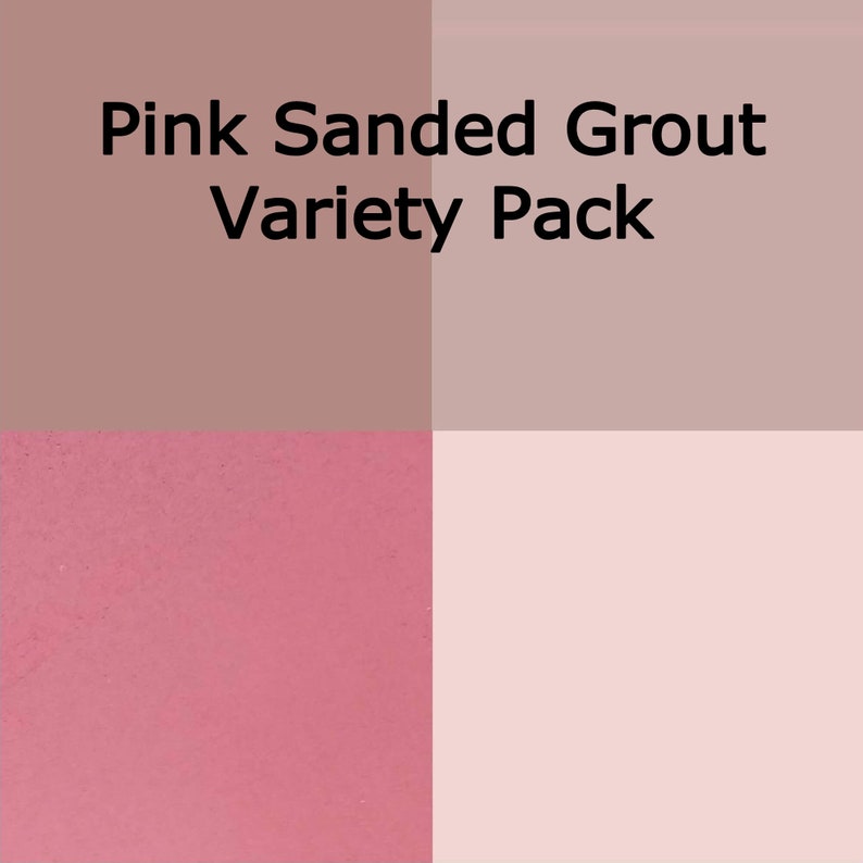 Pink SANDED Grout Variety Pack 4 Colors 2 Pounds for Etsy