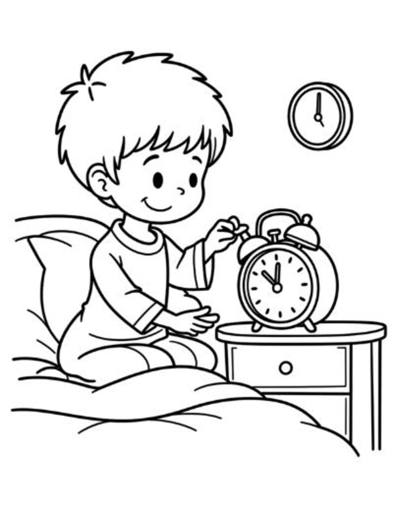 Evening Routine Coloring Kids Daily Routine Coloring Book | 45 Printable Pages | Morning to ...