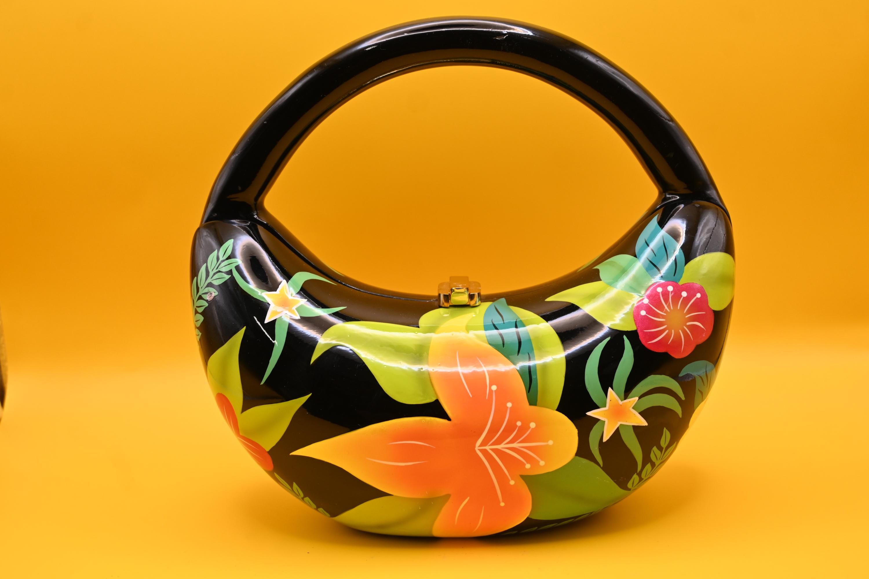 【美品】 ティミー・ウッズ 木製 花のバッグ Timmy Woods Handbag - Etsy
