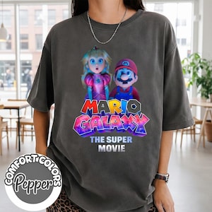 Super Mario Movie T-Shirt, Peach Yoshi Luigi Gamer Tee image 1