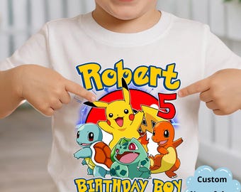 Personalized P-kemon Birthday T-shirt Sweatshirt Custom Gift
