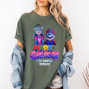 Super Mario Movie T-Shirt, Peach Yoshi Luigi Gamer Tee image 2