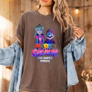 Super Mario Movie T-Shirt, Peach Yoshi Luigi Gamer Tee image 3