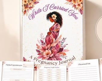 Modèle Canva de journal de grossesse de 58 pages, produit numérique DPP MRR