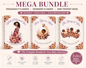 Méga agenda bébé, journal de grossesse, agenda nouveau-né, livre de souvenirs (PLR MRR)