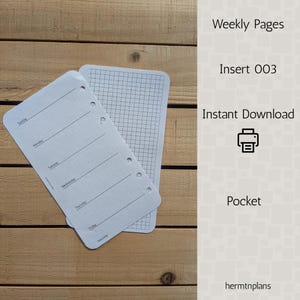Pocket Weekly Pages 003 planner insert