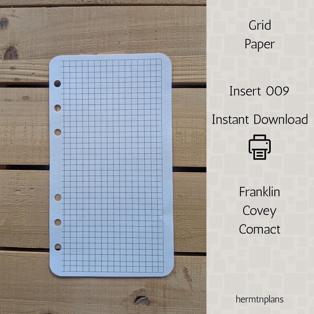 FCC Grid Paper 009 Planner Insert - Etsy
