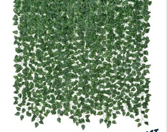 Kunstmatige klimopslinger, uv-bestendige groene bladeren, nepplanten voor decoraties thuis