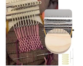 Speedweve stopweefgetouw: houten weefraam voor het verstellen van kleding en breigereedschap