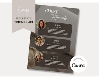 Client Testimonial Flyer Template | Real Estate Flyer Template | Real Estate Farming | Realtor Branding and Marketing | Customer Review
