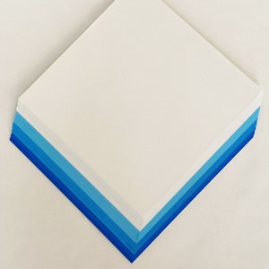 4 Schattierungen von 50 Blau Weiß Origami Papier Bögen Japanisches Origami Papier Große Mittel Kleine Origami Papiere für Origami Kraniche