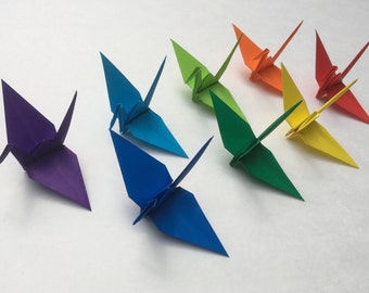 48 grues rainbow Origami Grues japonaises en papier