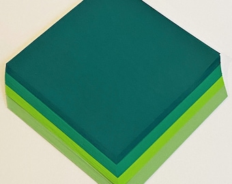 4 Shades of 50 Green Origami Paper Sheets  Japanese Origami Paper Pack Large Medium Small Origami Papers for Origami Cranes Set A