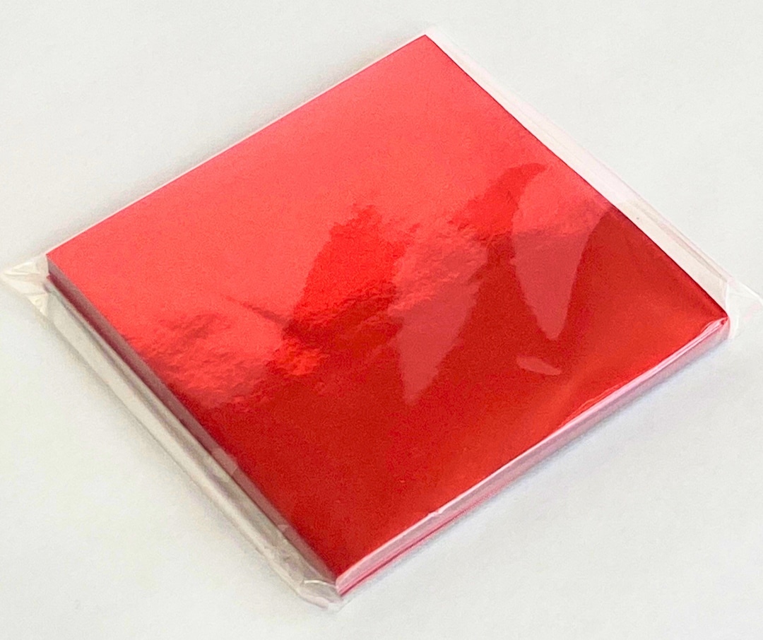 Red Foil Origami Paper Sheets 3 X 3 4 1/2 X 4 1/2 Japanese Origami