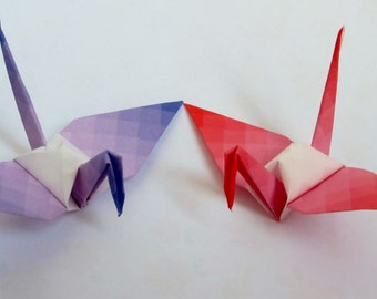 Origami Cranes-48 Shaded Small Japanese Paper Crane