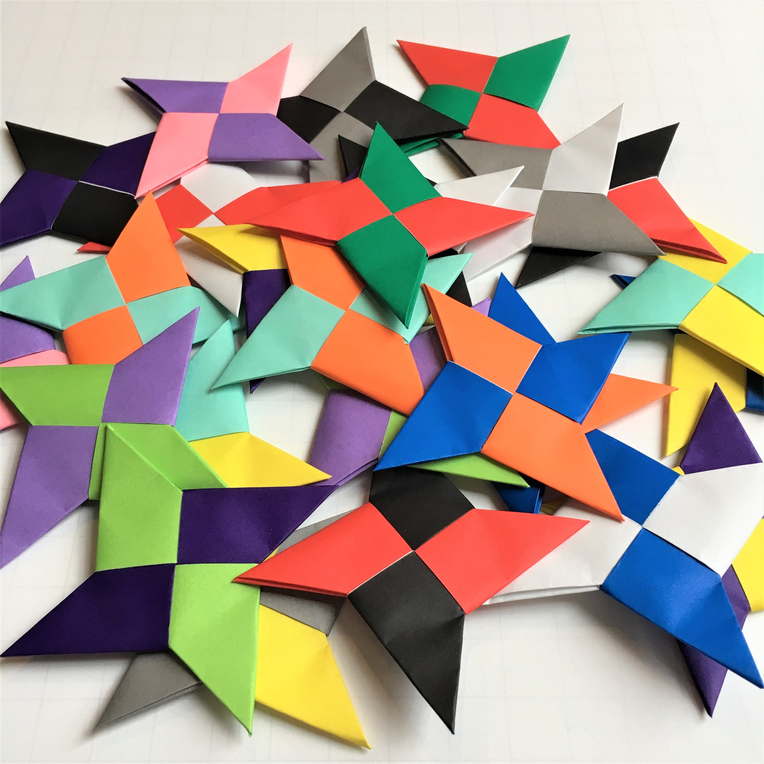 Origami Paper Party Ninja Star 16 Japanese Origami Ninja Stars Mix Pack or  Custom Colors - Etsy