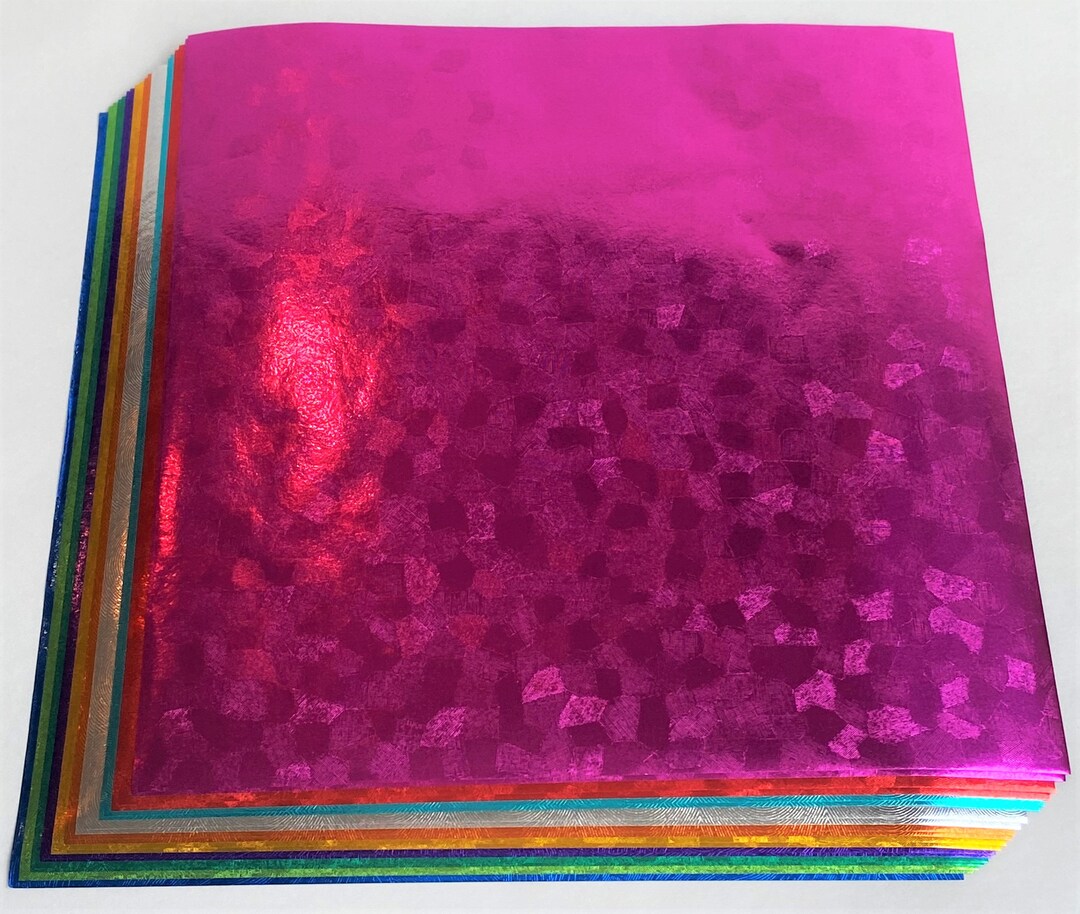 Embossed Foil Origami Paper Sheets 5 7/8 X 5 7/8 Inch Japanese Origami
