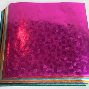 Embossed Foil Origami Paper Sheets 5 7/8 x 5 7/8 inch Japanese Origami Paper Pack Foil Origami Papers Origami Cranes