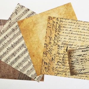 Double Sided Antique Collage Writing Origami Sheets Print Origami Papers 6 x 6 inch Japanese Origami Paper Pack 24 Sheets