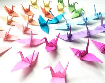 50 Pastel Colored Japanese Origami Crane Paper Crane Origami Cranes Paper Cranes