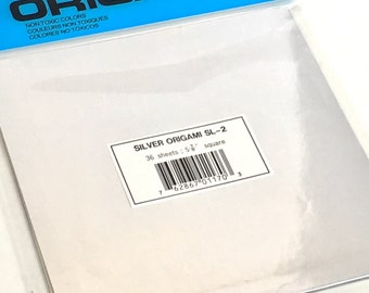 100 Silver Origami Paper Sheets 5 7/8 x 5 7/8 inch Japanese Origami Paper Pack Silver Foil Origami Paper Origami Papers for Origami Cranes