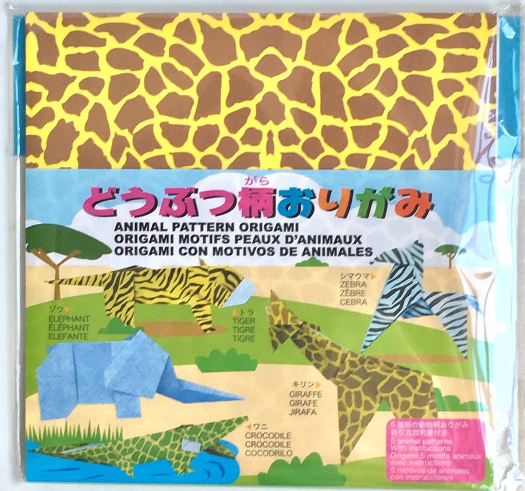 Animal Patterned Origami Sheets Print Origami Papers 6 X 6 Inch ...