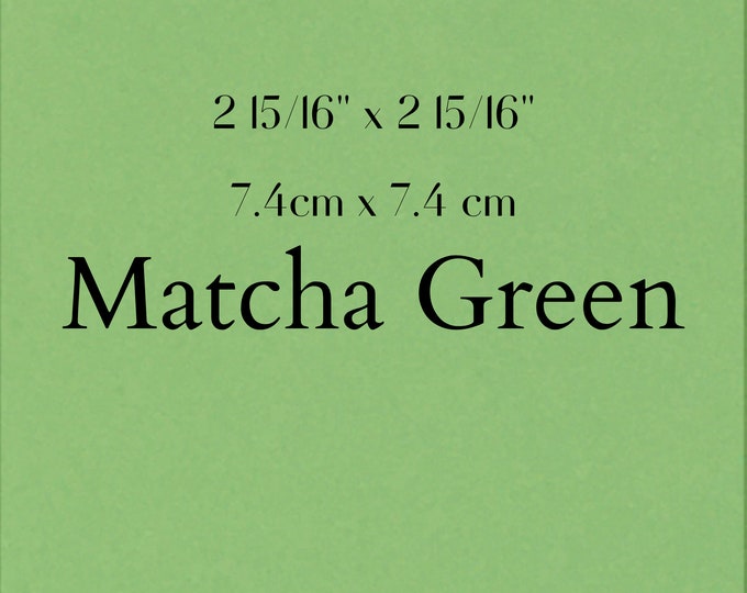 Small 3x3inch Matcha Green Origami Paper Sheets Japanese Origami Paper