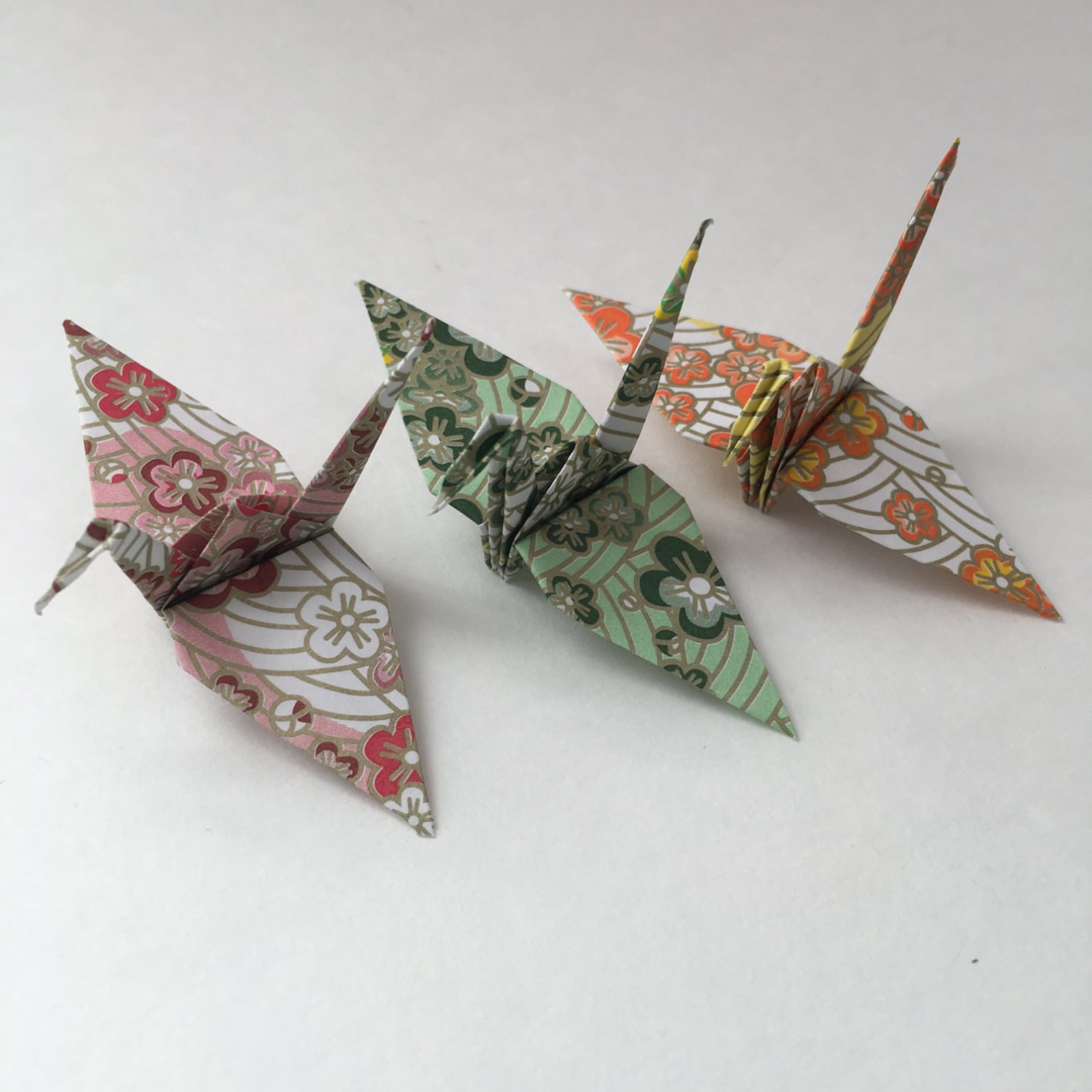 Japońska Sztuka Składania Papieru Krzyżówka Żurawie Origami papieru Dźwigi-12 małych japoński Chiyogami | Etsy