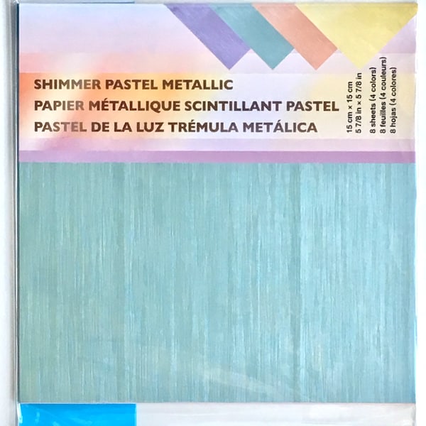 Shimmer Pastel Metallic Origami Sheets Print Origami Papers 6 x 6 inch Japanese Origami Paper Pack 8 Sheets