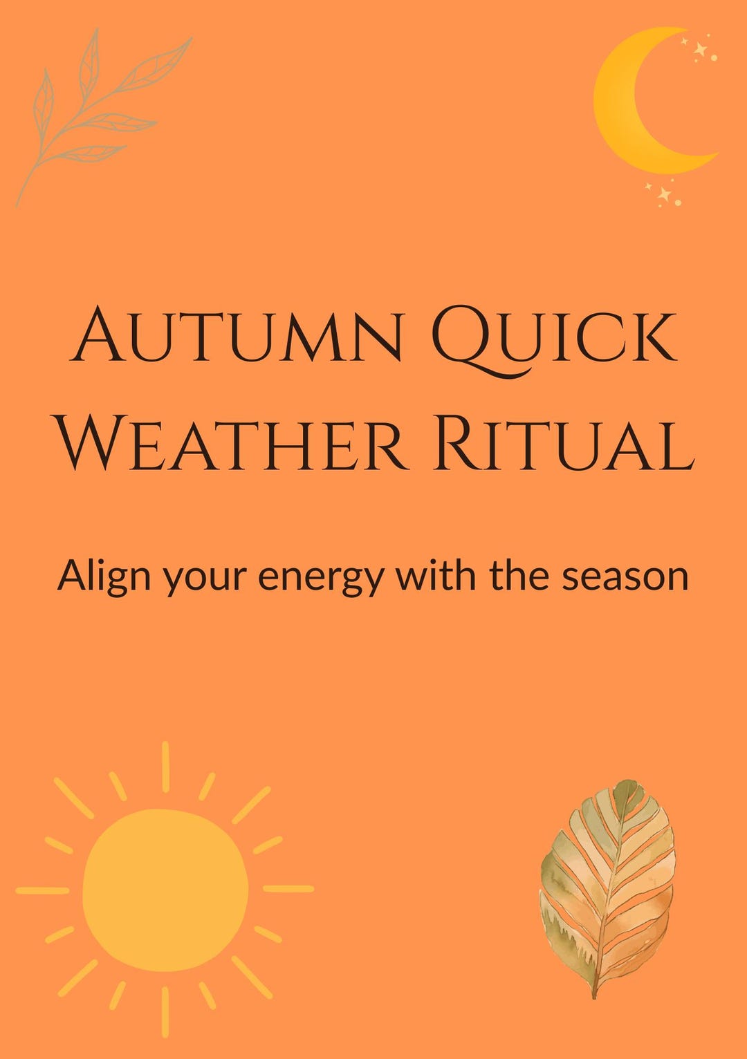 Autumn Quick Weather Ritual | Printable PDF | Digital Download - Etsy