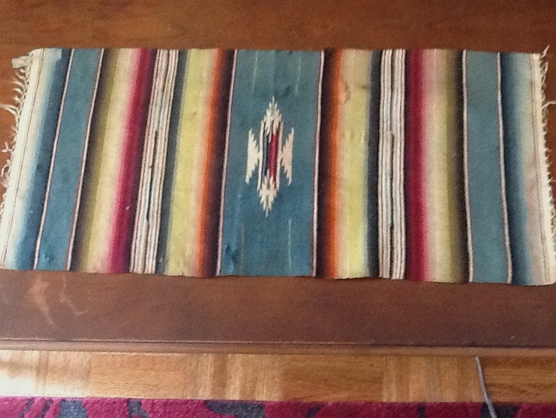 Vintage Native American Indian Woven Table Runner Blanket Etsy