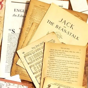 Junk Journal Pages Authentic Vintage-- Dictionary, Medical , Hymnal, Catalog, Not Digital, Crafting Kids Adults image 2