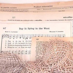 Junk Journal Pages Authentic Vintage-- Dictionary, Medical , Hymnal, Catalog, Not Digital, Crafting Kids Adults image 7