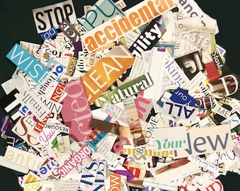 CUT OUT WORDs Real/No Digital, Vision Boards Journals Art, Large to Gigantic Words,  Quantity= 1, 2, or 3 only, 100 words per package
