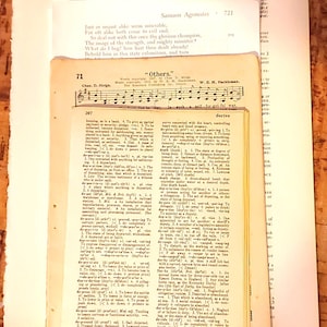 Junk Journal Pages Authentic Vintage-- Dictionary, Medical , Hymnal, Catalog, Not Digital, Crafting Kids Adults image 1