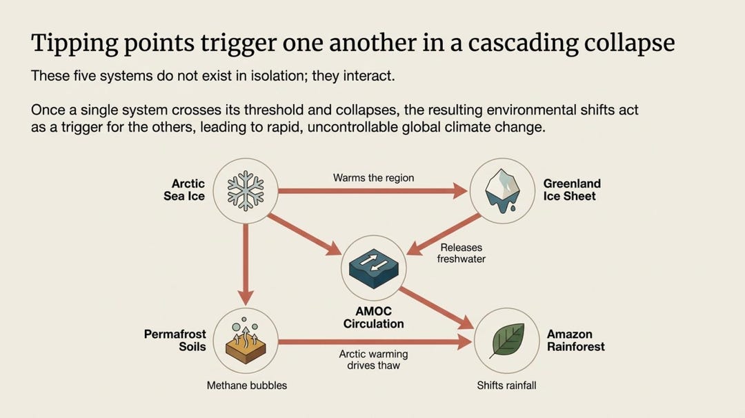 Earth’s Breaking Point Infographic - Climate Tipping Points Poster ...