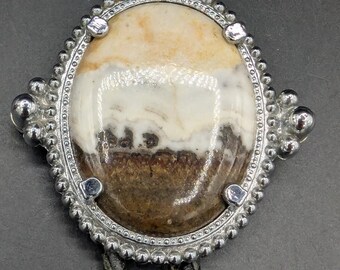 Sandstone Bola Bolo Tie Leather Rope Western Cowboy Bola Wedding Necklace