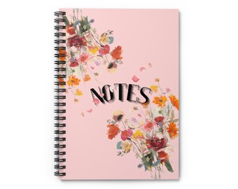 Cahier à spirales floral - Ligne lignée