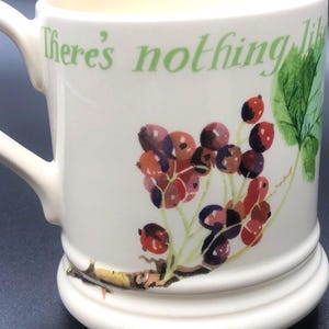 Emma Bridgewater Kitchen Garden-mugg, England handdekorerad halvpint, brittiskt Cottage Core-porslin