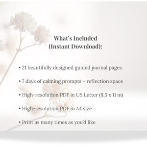 7 Day Reset for Emotional Labor and Mental Load, Printable Journal for Burnout Relief, Self Care Workbook, A4 and US Letter, The Quiet Load™ image 2