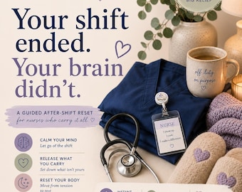 The Quiet Load Nurse Self Care Workbook, After Shift Journal, Nurse Burnout Printable, 7-Day Guided Reset, Nurse Gift, Digital Download