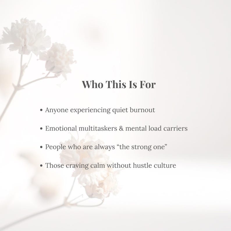 7 Day Reset for Emotional Labor and Mental Load, Printable Journal for Burnout Relief, Self Care Workbook, A4 and US Letter, The Quiet Load™ image 3