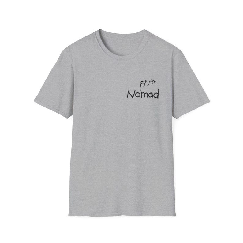 Nomad footprint logo T-Shirt | Travel minimalist tee image 3